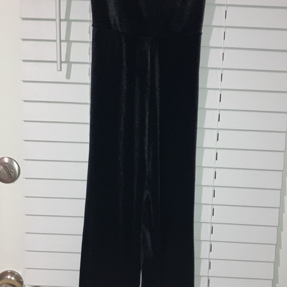 Black Velvet Jumpsuit - Picture 3 of 9